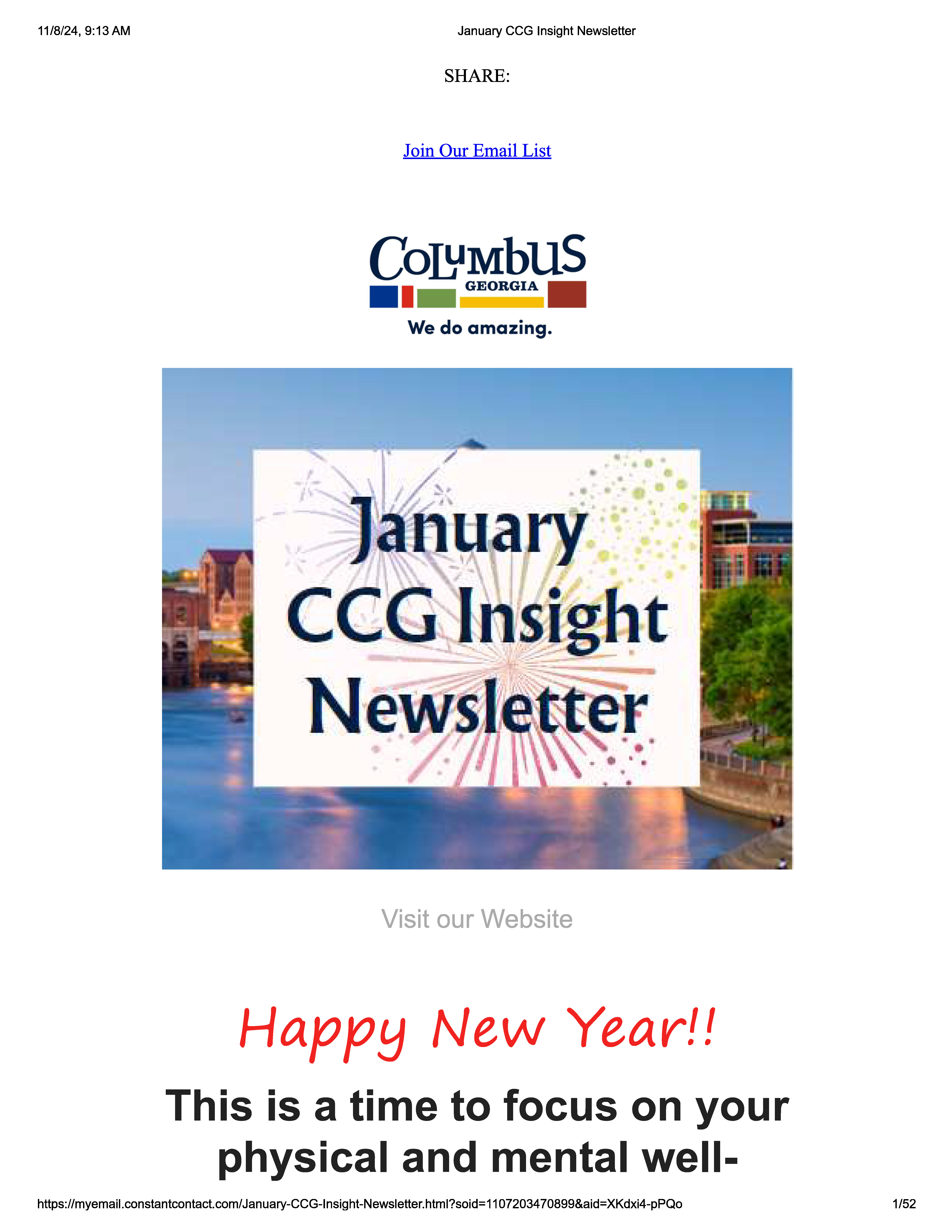 January 2024 CCG Insight Newsletter cover