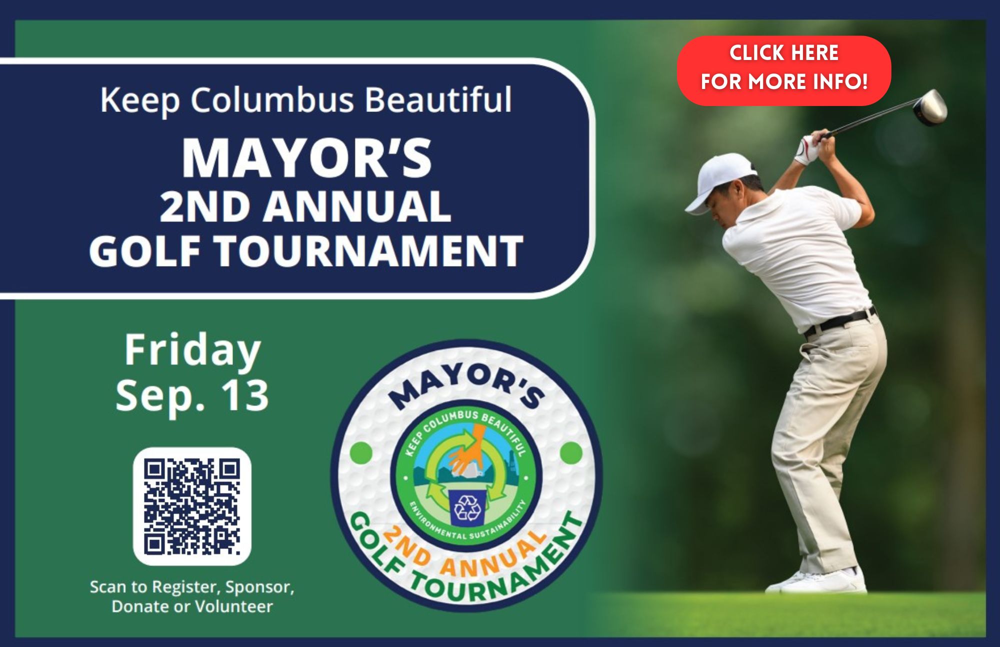 Mayor's second annual golf tournament on Friday, September 13th.